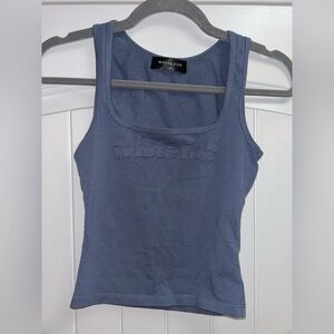 White Fox Boutique Blue Tank Top